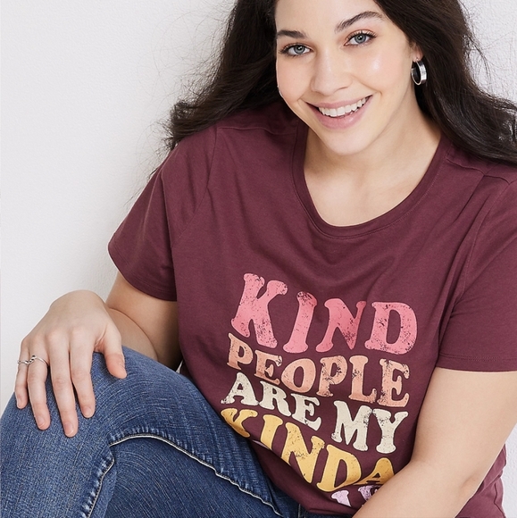 NWT! Maurices Plus Size Kind People Graphic Tee~ Size 1X - Picture 2 of 9